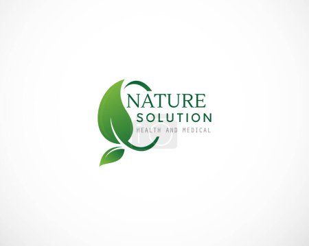 Illustration for Nature solution logo design template illustration vector - Royalty Free Image