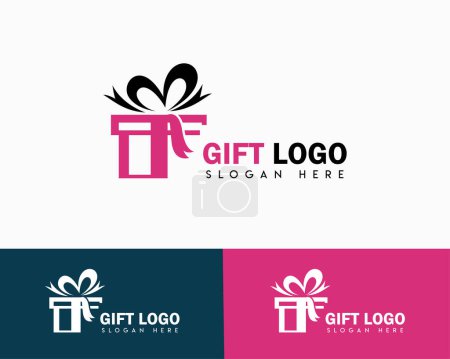 Ilustración de Icono de vectores de logotipo de estilo de ilustración simple para tienda de regalos o evento corporativo - Imagen libre de derechos