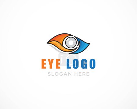 Ilustración de Color ojo cuidado logo plantilla diseño vector - Imagen libre de derechos