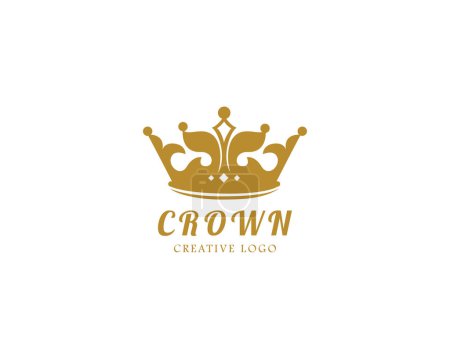 Illustration for Crown creative Concept Logo Design Template - Royalty Free Image