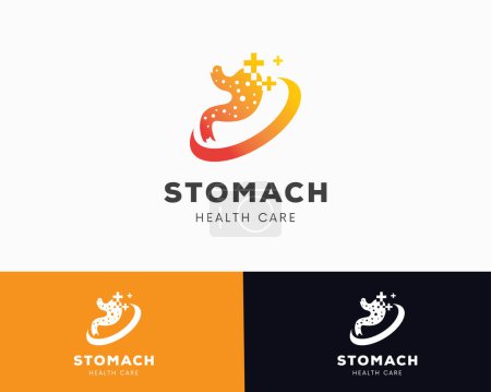 Illustration for Stomach care logo designs concept vector, Stomach logo designs template - Royalty Free Image
