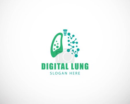 Ilustración de Logotipo de pulmón digital diseño creativo plantilla icono símbolo - Imagen libre de derechos