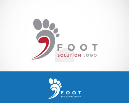 Illustration for Foot solution logo creative design template - Royalty Free Image