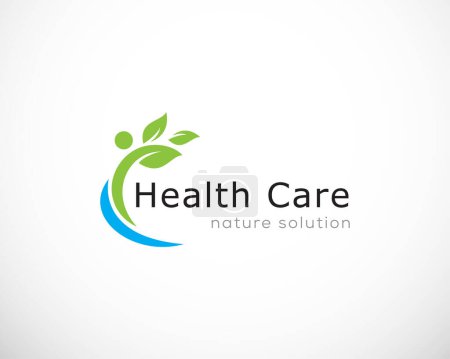 Illustration for Health care logo nature creative design symbol template - Royalty Free Image