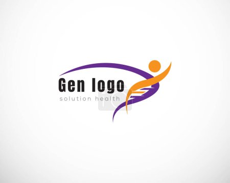 Ilustración de Logo gen diseño creativo salud logo simple - Imagen libre de derechos