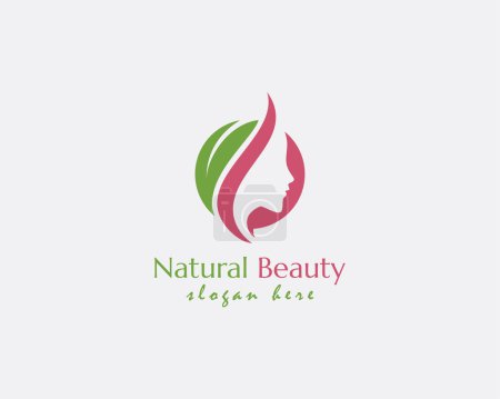 Ilustración de Belleza natural logo dejar diseño creativo plantilla icono web - Imagen libre de derechos