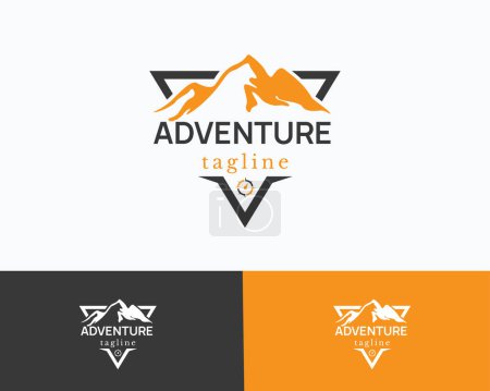 Illustration for Adventure creative logo design template - Royalty Free Image