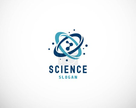 Illustration for Science logo lab creative molecule symbol design - Royalty Free Image