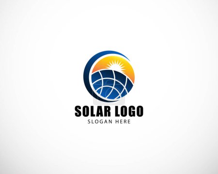 Ilustración de Logotipo solar diseño creativo icono de símbolo de signo de concepto - Imagen libre de derechos