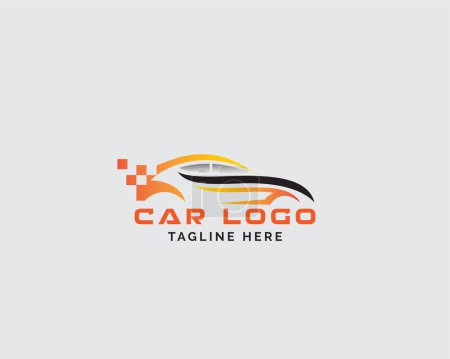 Ilustración de Logo del coche diseño creativo ilustración - Imagen libre de derechos