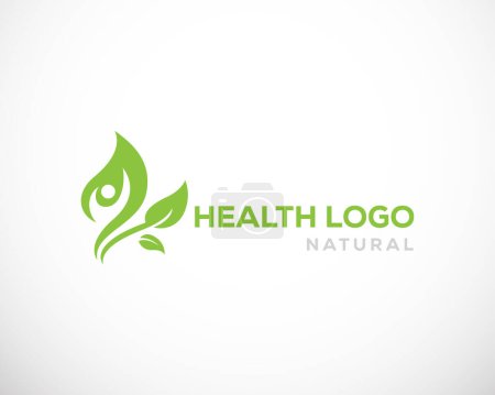 Téléchargez les illustrations : Nature logo design modèle santé logo quitter - en licence libre de droit