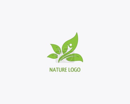 Illustration for Nature logo design template health logo leave - Royalty Free Image