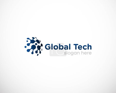 Téléchargez les illustrations : Logo global tech signe de conception créative symbole - en licence libre de droit