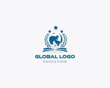 Illustration for Global logo education creative symbol - Royalty Free Image
