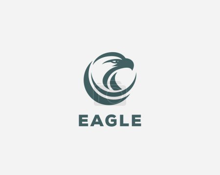 Téléchargez les illustrations : Aigle logo design créatif signe symbole tête aigle - en licence libre de droit
