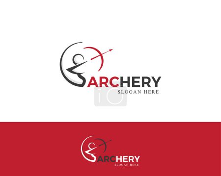 Illustration for Archery logo creative line simple sign symbol - Royalty Free Image