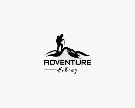 Illustration for Adventure logo creative hiking design illustration - Royalty Free Image