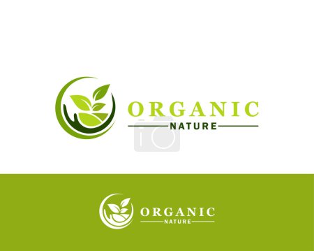 Illustration for Organic logo creative nature herbal care design concept - Royalty Free Image