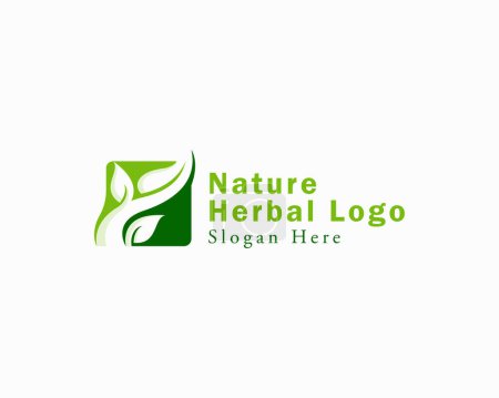 Illustration for Herbal creative logo health leave design template nature sign symbol - Royalty Free Image
