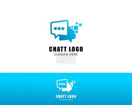 Ilustración de Logo de chat concepto creativo símbolo de signo de grupo digital - Imagen libre de derechos