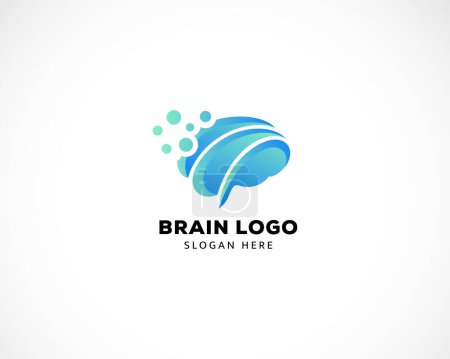Illustration for Brain logo creative fast idea smart creative concept - Royalty Free Image