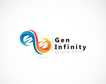 Téléchargez les illustrations : Gen logo créatif infinité design moderne - en licence libre de droit
