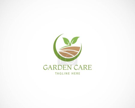 Illustration for Garden care logo creative nature green farm design template - Royalty Free Image
