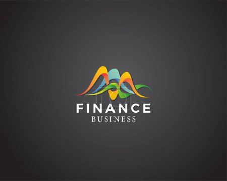 Ilustración de Logo de finanzas plantilla de diseño de color creativo - Imagen libre de derechos