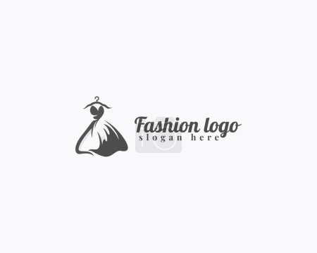 Ilustración de Logotipo de la moda dibujo creativo blanco y negro belleza moderna - Imagen libre de derechos