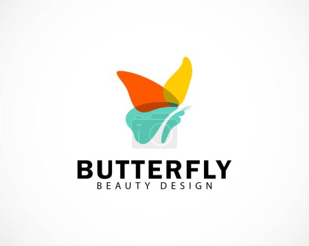 Ilustración de Logo de mariposa. Diseño de logotipos de línea de lujo. Logotipo de símbolo de mariposa premium universal. tecnología - Imagen libre de derechos