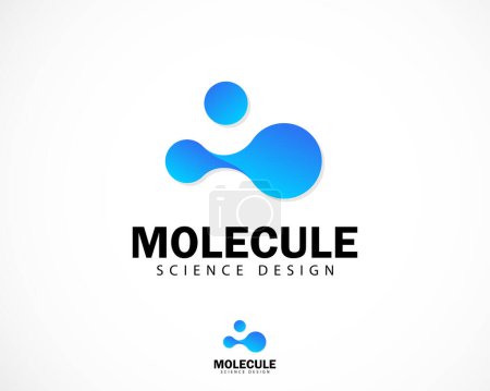 Illustration for Molecule logo creative science design concept triangle biology technology smart laboratory - Royalty Free Image
