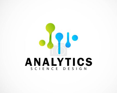 Illustration for Science logo creative design concept molecule biology icon design - Royalty Free Image