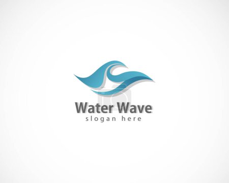 Illustration for Wave logo creative circle ocean sign symbol modern design color - Royalty Free Image