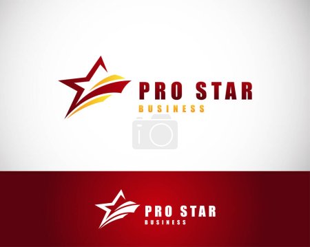 Illustration for Pro star logo creative sign symbol design template - Royalty Free Image
