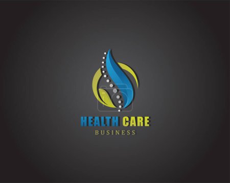 Ilustración de Salud cuidado logo concepto creativo signo símbolo naturaleza hoja - Imagen libre de derechos