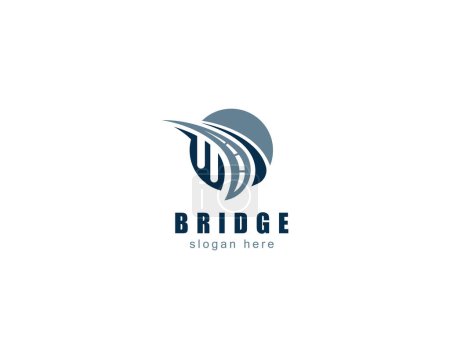 Téléchargez les illustrations : Pont logo design créatif modèle entreprise finance signe symbole - en licence libre de droit
