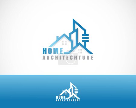Ilustración de Logo inmobiliario architecture home building line - Imagen libre de derechos