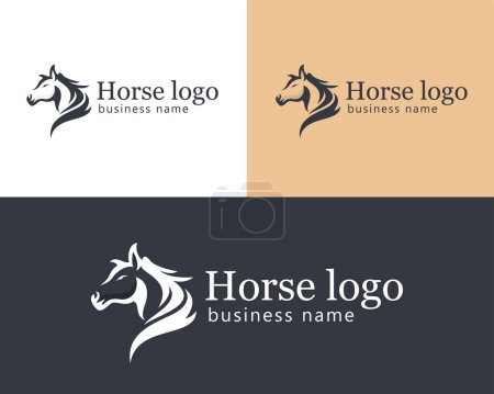 Illustration for Horse logo creative head strong design vector - Royalty Free Image