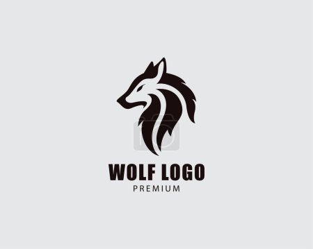 Illustration for Wolf logo creative tribal head wolf vector animal brand - Royalty Free Image