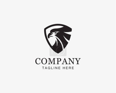 Illustration for Eagle logo creative design concept shield logo club team community - Royalty Free Image