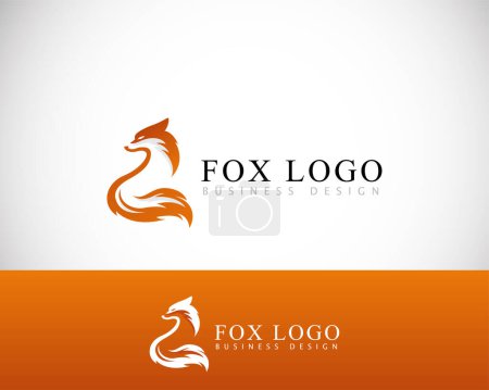 Téléchargez les illustrations : Logo renard créatif feu animal logo d'entreprise - en licence libre de droit