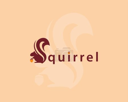 Illustration for Squirrel logo creative letter s design concept animal - Royalty Free Image