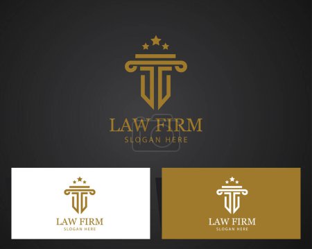 Téléchargez les illustrations : Cabinet d'avocats logo design créatif signe symbole marque - en licence libre de droit