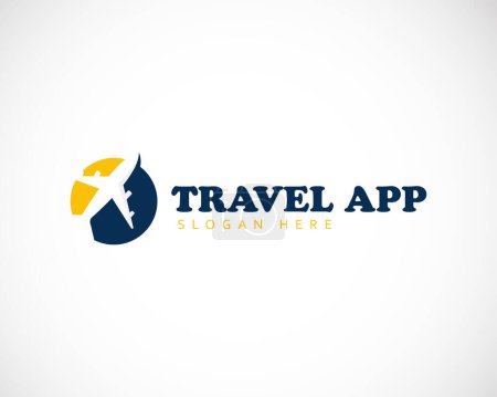 Illustration for Travel logo creative design template sign symbol emblem circle icon web - Royalty Free Image