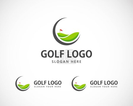 Illustration for Golf logo creative concept circle hobby champion club team - Royalty Free Image