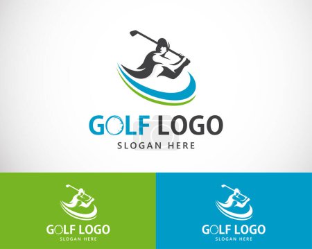 Illustration for Golf logo creative sport athletic logo design hobby - Royalty Free Image