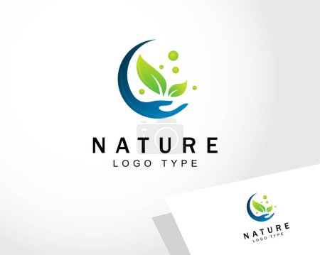 Illustration for Nature care logo creative leave health green tea design concept growth - Royalty Free Image