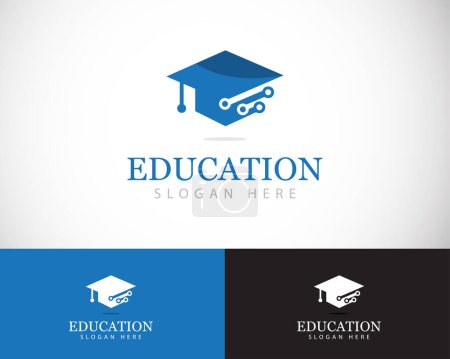 Téléchargez les illustrations : Éducation technologie logo conception créative signe symbole école idées - en licence libre de droit