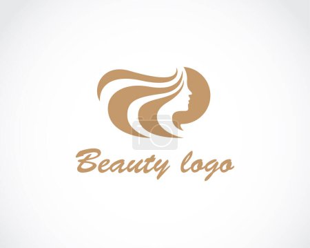 Ilustración de Belleza logo creativo salón negocio belleza cabello mujeres emblema diseño concepto - Imagen libre de derechos