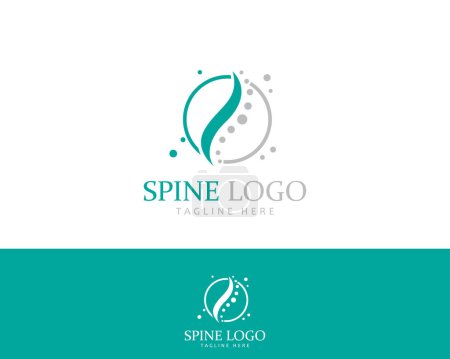 Illustration for Spine logo creative solution health care medical clinic design concept - Royalty Free Image